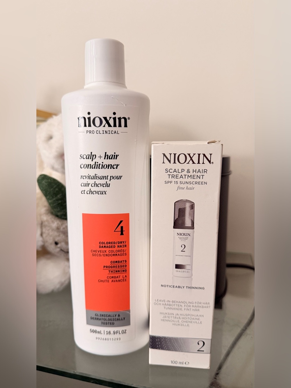 New NIOXIN Scalp & Hair Conditioner 500ml Colored/Dry Hair & Treatment 100ml